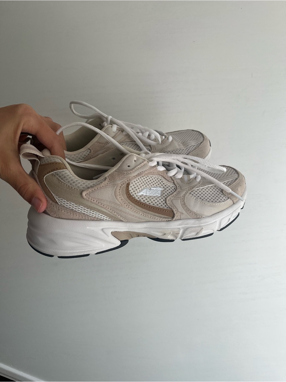 Avia Light Beige Women's Athletic Sneakers